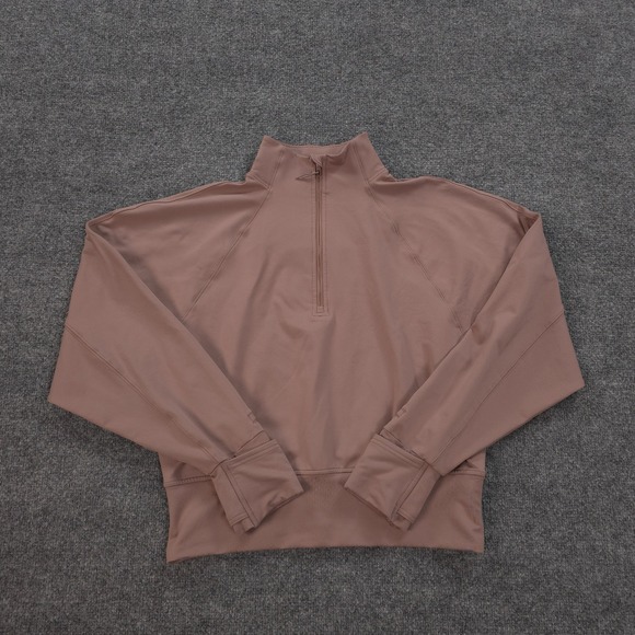 Lululemon Shirt Womens 10 Pink Ready To Rulu Half Zip Performance Gym Run Yoga - Picture 1 of 11